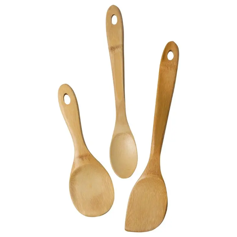 Joyce Chen 3-Piece Burnished Bamboo Wok Utensil Set For Stir-Frying 1