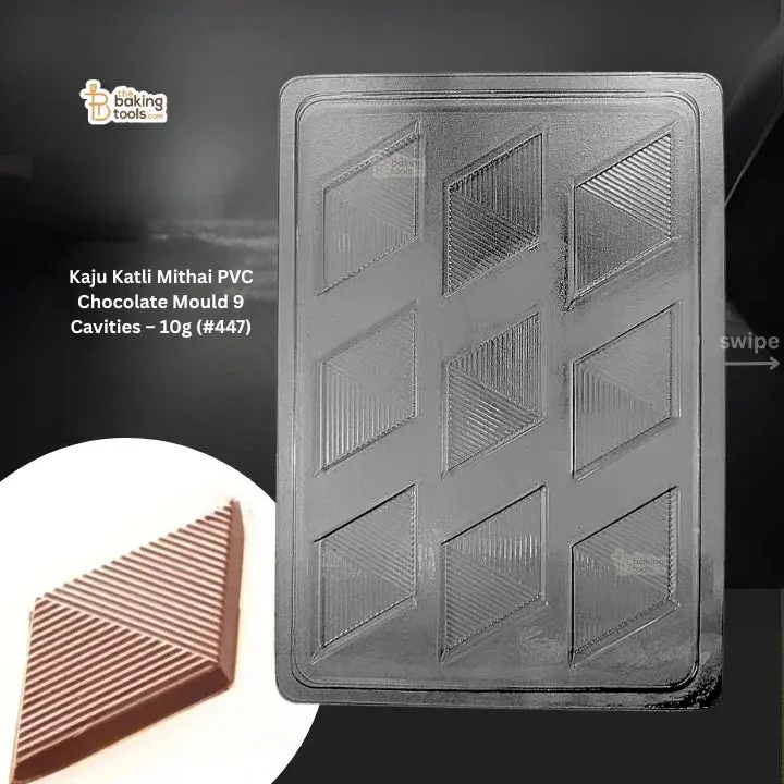 Kaju Katli Sweet Mold – 9-Cavity Pvc Tray For 10G Indian Mithai (Model #447) 1