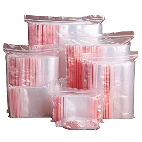Kav 1000-Piece Clear Grip-Seal Ziplock Bags – Food-Safe Resealable Polythene Pouches For Spices, Herbs, Crafts & Organized Storage 1