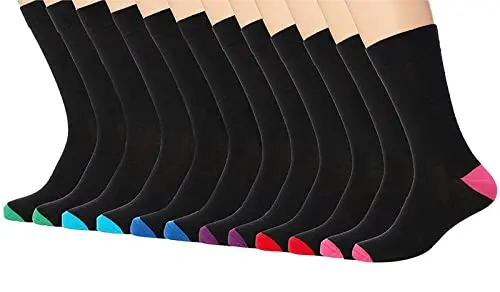 Kav 12-Pack Unisex Calf Socks – Super Soft, Breathable, Elastic Stretch For Walking, Hiking & Training 1