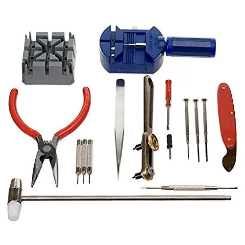Kav 16-Piece Watch Repair Kit – Deluxe Opener, Pin Remover, And Adjustment Tools 1