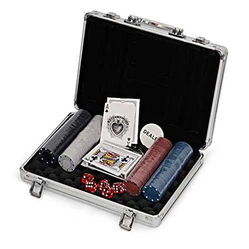 Kav 200-Piece Poker Set — Premium Chips, Cards & Dice In Aluminum Carry Case For Home Gaming 1