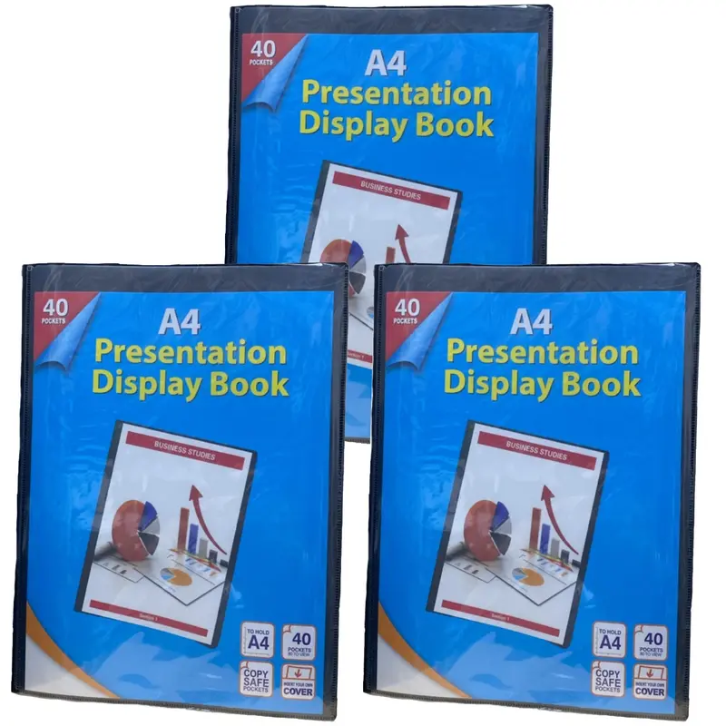 Kav 3-Pack A4 Presentation Folders – Document Organizers With Secure Closure For Reports & Portfolios 1