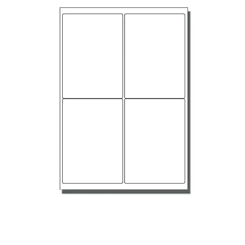 Kav A4 Address Label Sheets – 100 Sheets (4 Labels Per Sheet), 105X148 Mm Self-Adhesive Mailing Labels Compatible With Laser & Inkjet Printers 1