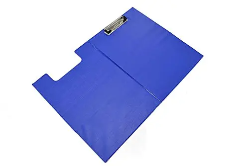 Kav Blue Pvc Fold-Over Document Holders With Clipboard Function – Pack Of 10 1