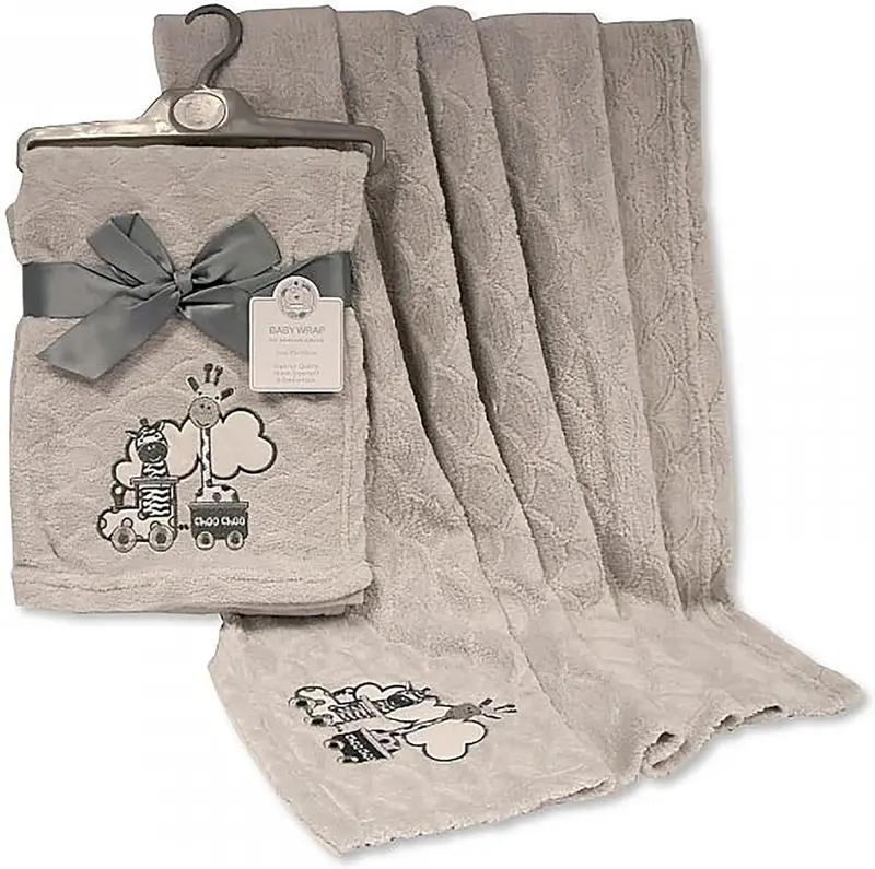 Kav Choo-Choo Themed Fleece Baby Blanket – Layered Soft Wrap Gift Set For Newborns & Infants (75X100 Cm) 1