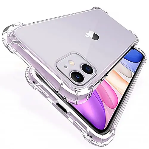 Kav Crystal-Clear Shockproof Iphone 13 Case – Transparent Tpu Bumper With Raised Edges For Maximum Protection 1