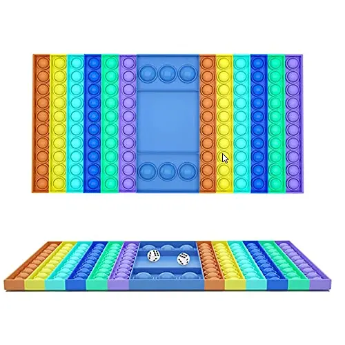 Kav Dual-Player Push Bubble Fidget Game – Silicone Sensory Chess Board For Home Or Office 1