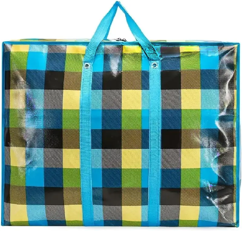 Kav Extra-Large Reusable Laundry Bag – Waterproof 90X60X30 Cm Zippered Storage Carrier For Travel & Moving 1