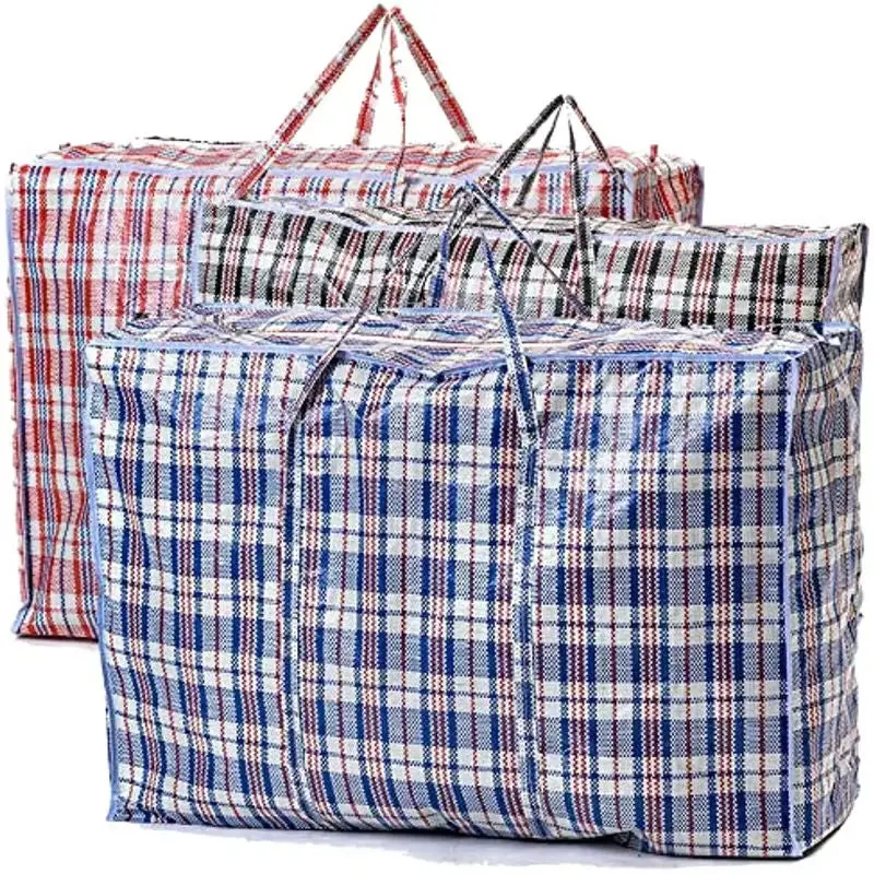 Kav Extra-Large Reusable Storage Bag – Waterproof, Easy-Clean Zippered Plastic Carrier For Shopping & Household Organization 1