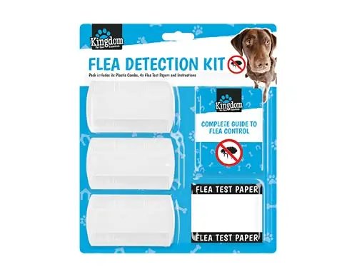 Kav Flea Detection & Grooming Comb Kit – Non-Toxic Pet Comb With Test Papers For Dogs, Cats & Kittens 1