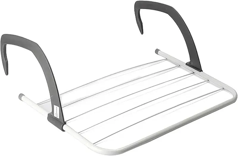 Kav Foldable Indoor Clothes Airer – 5-Bar Space-Saving Radiator Drying Rack With Waterproof Adjustable Arms 1