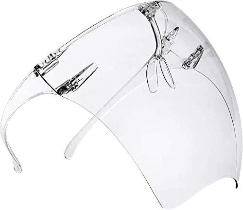 Kav Full-Face Transparent Visor Shield – Lightweight, Anti-Fog Protective Cover For Eyes, Nose & Mouth 1
