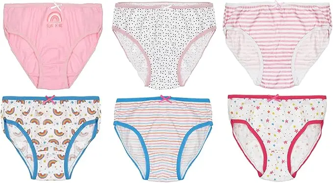 Kav Girls' Cotton Printed Briefs – Soft, Fun-Design Everyday Underwear For Kids 1