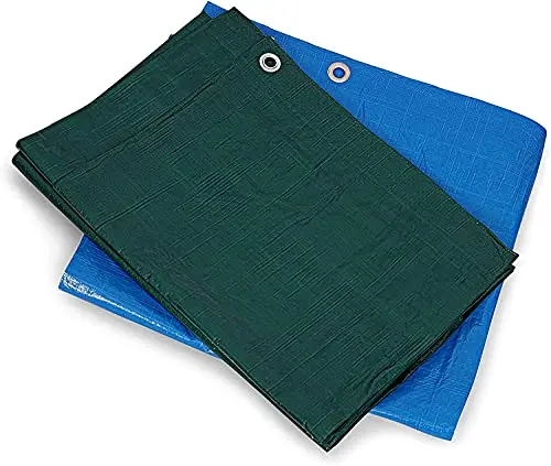 Kav Heavy-Duty Waterproof Tarpaulin – 130 Gsm, 2.4 × 3 M (8 × 10 Ft), Reinforced Eyelets For Versatile Outdoor Covering 1