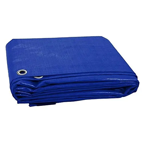 Kav Heavy-Duty Waterproof Tarpaulin – 18X24 Ft (5.5X7.3 M) Blue 120 Gsm Tarp With Reinforced Eyelets 1