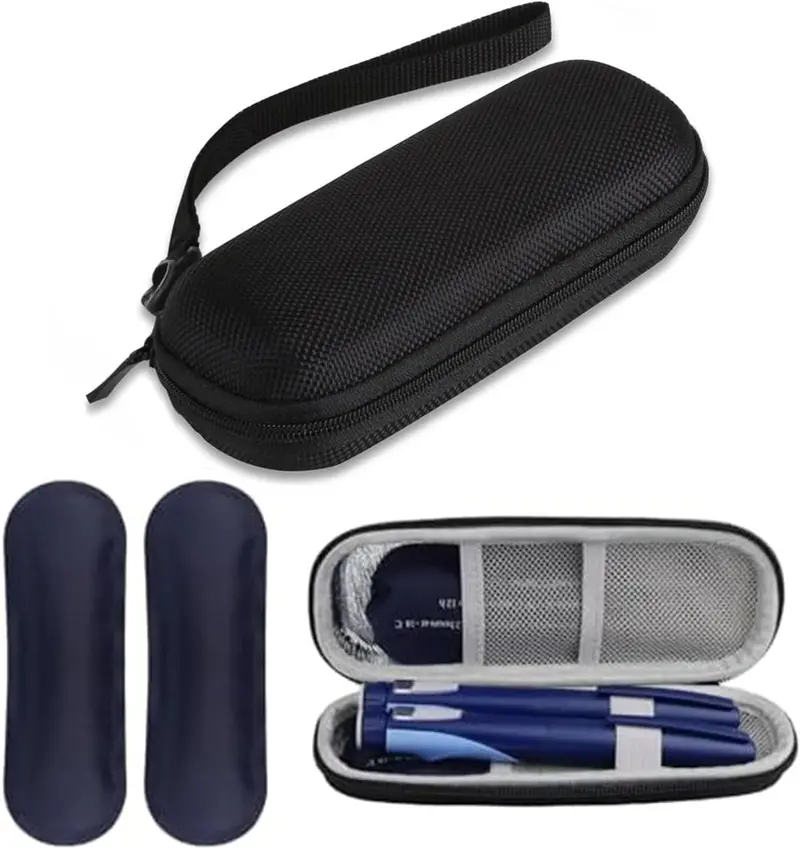 Kav Insulin Travel Cooler Bag – Compact Temperature-Controlled Case With 2 Gel Ice Packs For Medication Safety 1