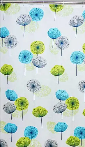 Kav Mildew-Resistant Shower Curtain Liner – Water-Repellent Polyester Bath Curtain, Solid White, 180 X 180 Cm 1
