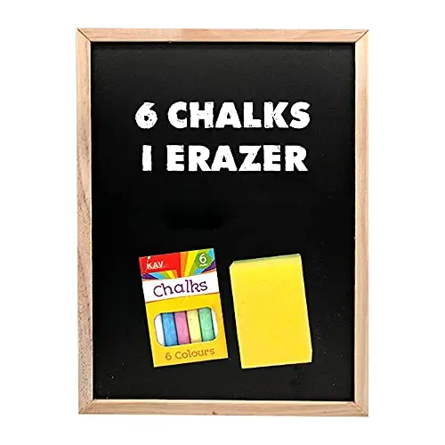 Kav Mini Chalkboard Sign – 11X8 Inch Wooden-Framed Blackboard For Classrooms, Cafés, Events, Home Decor & Personalized Messaging 1