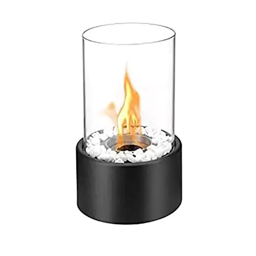 Kav Portable Bioethanol Cylinder Fireplace – Compact Round Alcohol Fuel Fire Pit For Home, Garden & Balcony Use 1