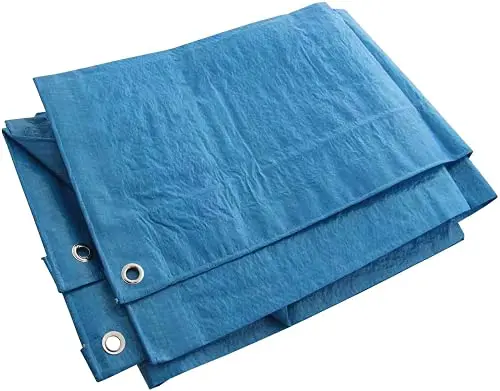 Kav Premium 120 Gsm Waterproof Tarp – 12Ft X 18Ft (3.66M X 5.49M) Blue All-Purpose Cover For Patio Furniture, Trucks & Pool Protection 1