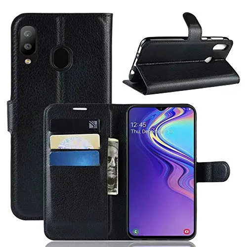 Kav Premium Leather Wallet Case For Samsung Galaxy A40 – Pu Flip Cover With Kickstand, Card Slots & Magnetic Closure 1