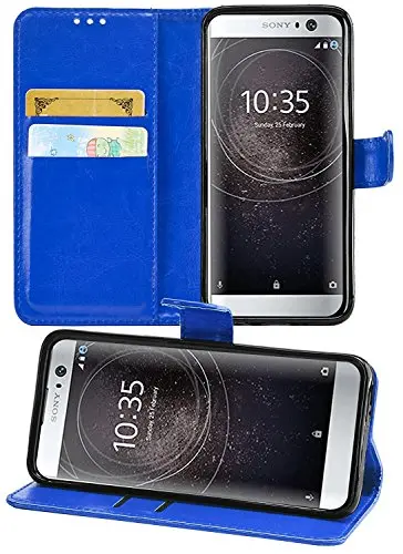 Kav Premium Pu Leather Wallet Case For Sony Xperia Xa2 – Blue 1