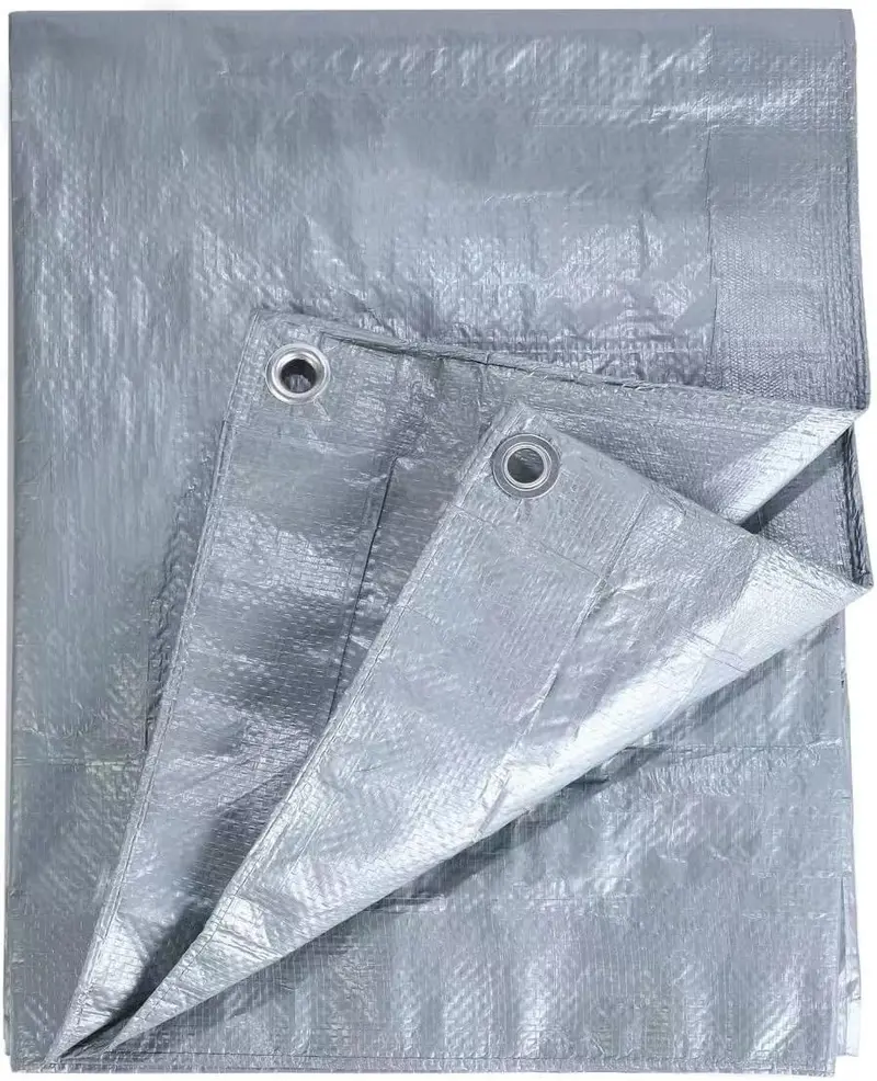 Kav Premium Waterproof Tarp: 10M × 12M Grey Heavy-Duty Cover With Grommets For Furniture, Vehicles & Pools 1