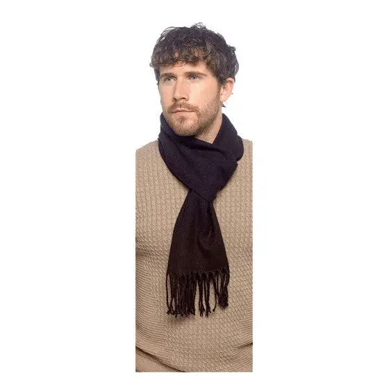 Kav Reversible Men’S Winter Scarf With Tassels – Stylish, Warm & Versatile Cold-Weather Accessory In Classic Black 1