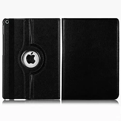 Kav Rotating Leather Ipad 9Th Gen Case – Slim Flip Cover With Auto Sleep/Wake, 360° Stand For 10.2" Tablet (2021) 1
