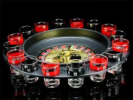 Kav Roulette Drinking Game Set With 16 Shot Glasses – Party Spin Game For Stag & Hen Dos 1