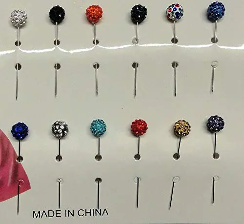 Kav Shambala Hijab Pins – 12-Piece Assorted Color Brooch Set For Scarves, Shawls & Fashion Accessories 1