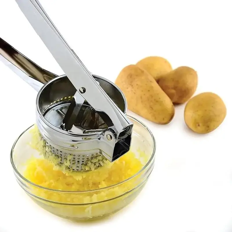 Kav Stainless Steel Ricer & Squeezer – Multi-Use Kitchen Tool For Potatoes, Citrus & Purees 1