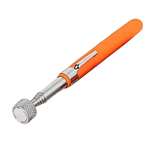 Kav Telescopic Magnetic Pickup Tool – Pen-Style Retriever Extending To 660 Mm, Rated For 10 Lbs, Ideal For Nuts, Bolts, Keys & Coins (Orange) 1
