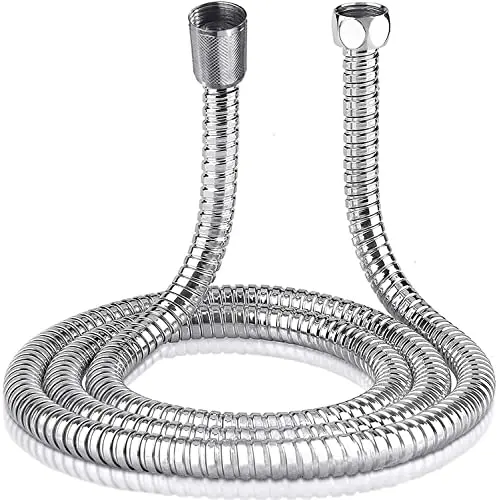 Kav Universal Anti-Kink Shower Hose – 3-Metre Flexible Stainless Steel Braided Hose With Non-Toxic Standard Fittings 1