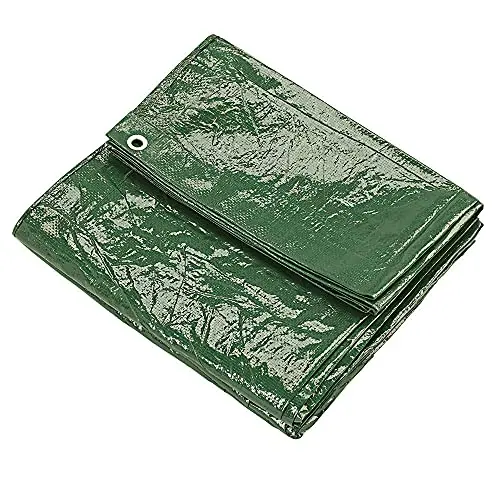 Kav Universal Heavy-Duty Waterproof Tarpaulin – 18 Ft × 24 Ft (5.4 M × 7.4 M), 120 Gsm Green Ground Cover With Reinforced Eyelets 1