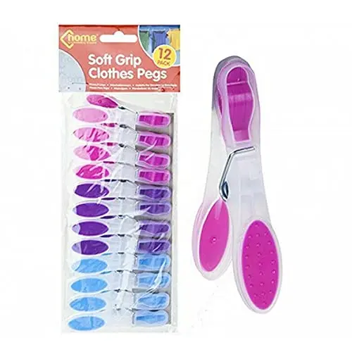 Kav Uv-Resistant Clothes Pegs – 24-Pack Soft-Grip Plastic Clamps For Towels, Socks & Outdoor Drying 1