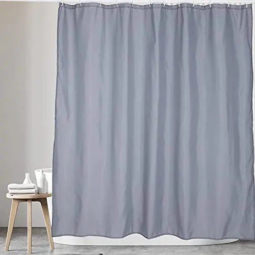 Kav Waterproof Shower Curtain – Mold-Resistant Polyester, Metal Grommets, Grey Finish (180 × 180 Cm Or 180 × 220 Cm) 1