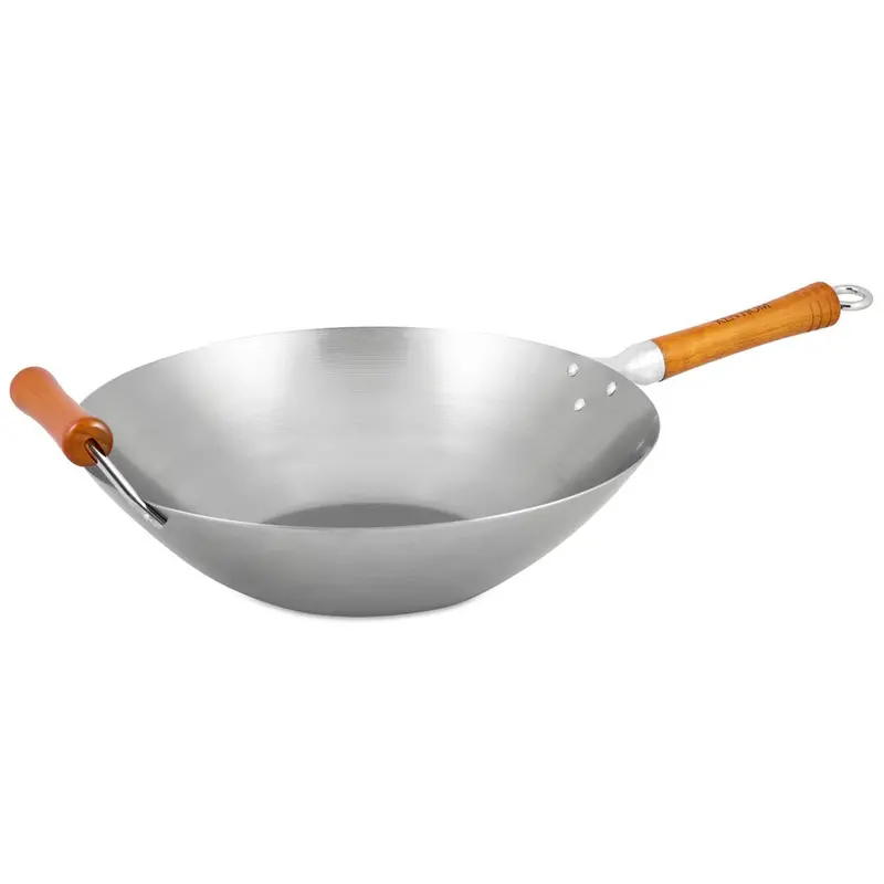 Ken Hom 14-Inch Carbon Steel Wok – Traditional Stir-Fry Cookware 1
