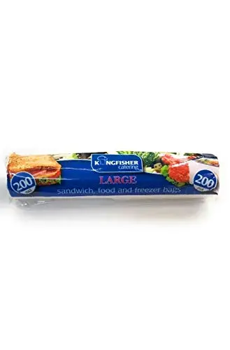 Kingfisher Kc200Fb Large Roll Of 200 Food-Safe Freezer Sandwich Bags – Resealable & Leak-Resistant Storage Solution 1