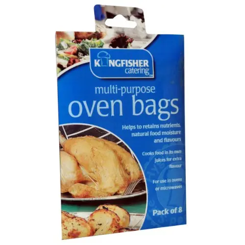 Kingfisher Oven Roasting Bags – Transparent Heat-Resistant Cooking Sachets (8-Pack) 1