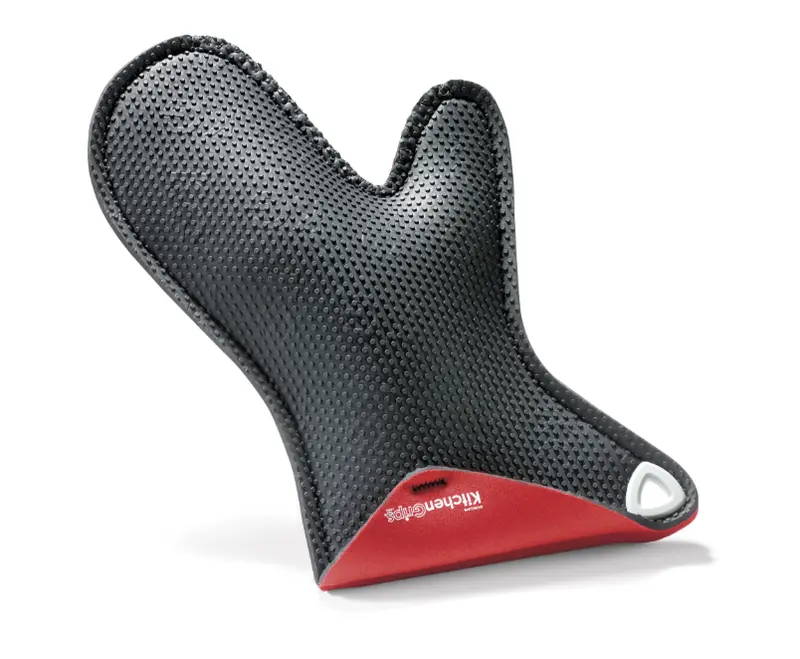 Kitchen Grips Kids’ Heat-Resistant Oven Mitt In Cherry-And-Black 1