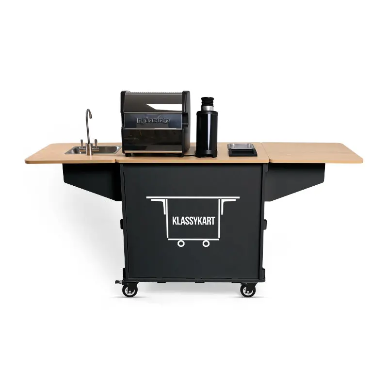 Klassy Kart Mobile Espresso Cart – Black Turnkey Coffee Setup 2