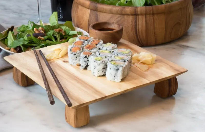 Kyoto-Style Sushi Stand Crafted From Solid Acacia Wood 1