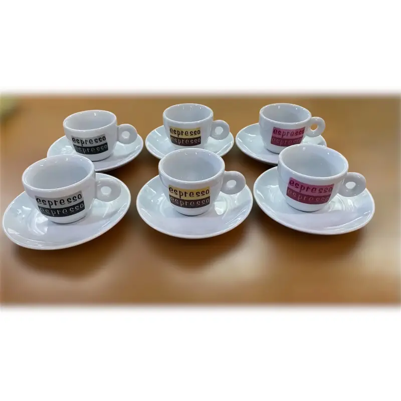 L. Dake & Zn Amsterdam Espresso Cup Set – 6-Piece Porcelain 1