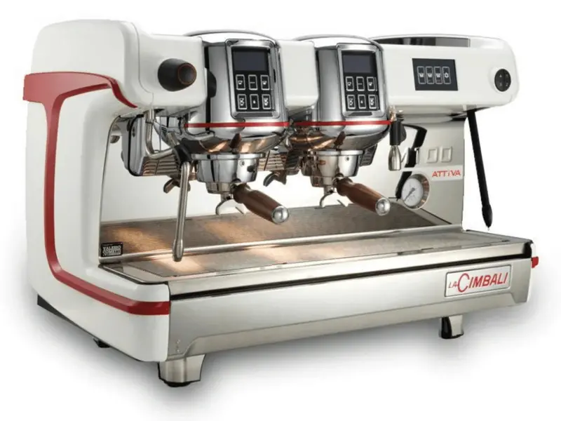 La Cimbali M100Re Dt/2 Gti Dual-Group Commercial Espresso Machine – White Finish 1