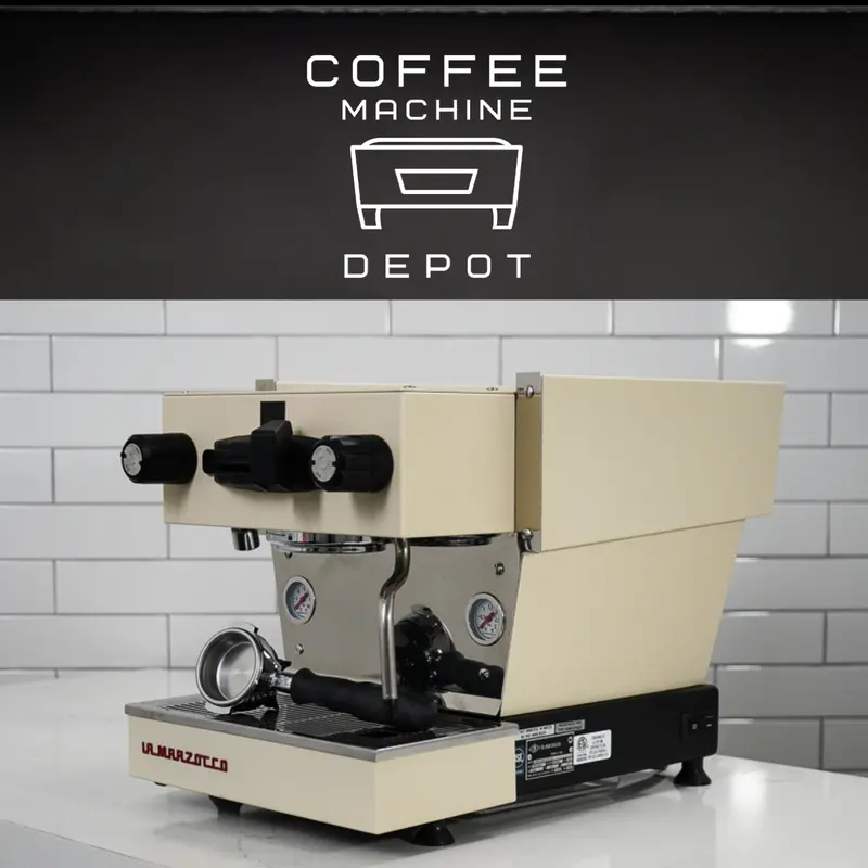 La Marzocco Linea Mini-R Home Espresso Machine – Custom Beige Body With Red Logo 1