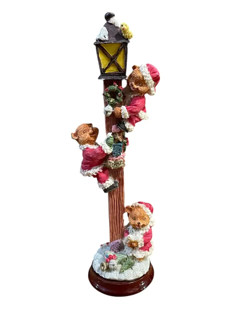 Lantern-Style Christmas Decoration With Bear Motifs 1