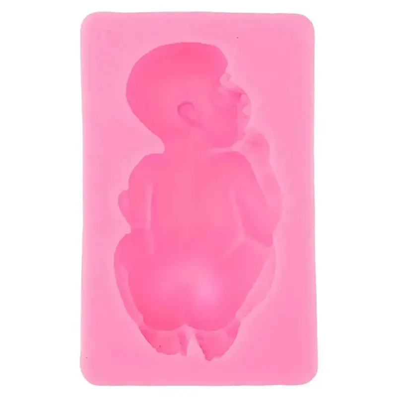 Large Sleeping Baby Figure Silicone Mould For Fondant Sculpting 1