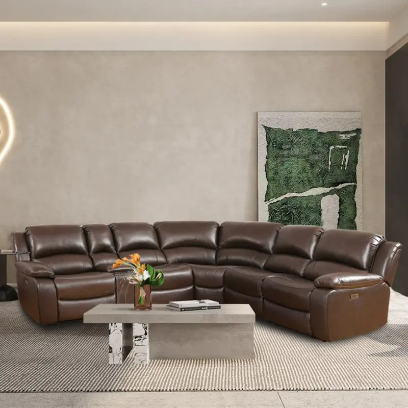 Leather Power Recliner Sectional – Premium Comfort 1
